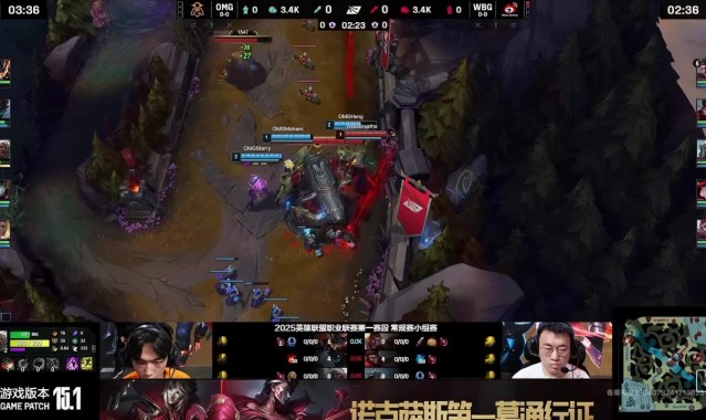 逆天越塔！OMG下野辅三人强杀呼吸哥杰斯 轻松塔下被WBG反杀两人